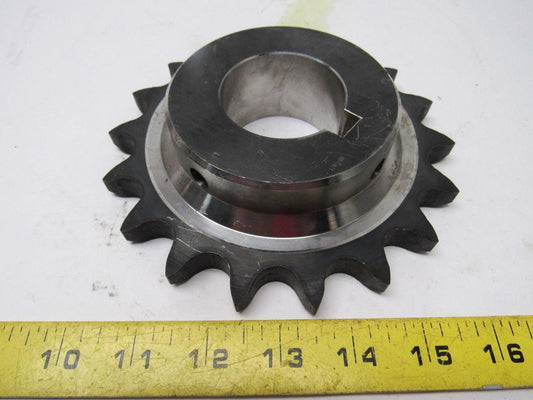 P80B18HE 18 Tooth Sprocket #80 1.968" Bore W/2 Set Screws 1/2" X 1/4" Keyway