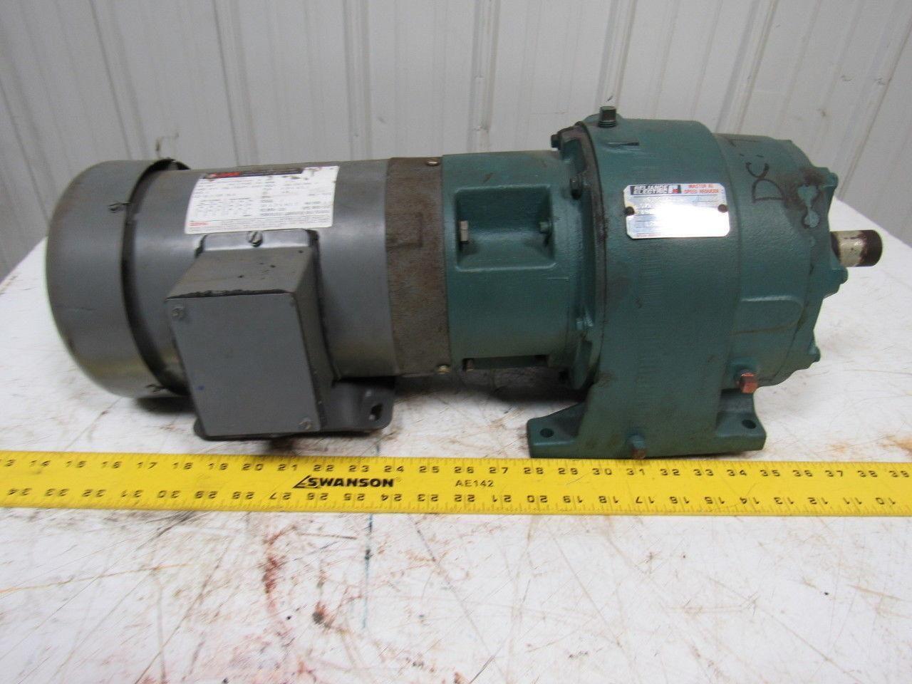Reliance Electric 140DM16A 20.9:1 Gearbox Speed Reducer W/1.5 230/460V Motor