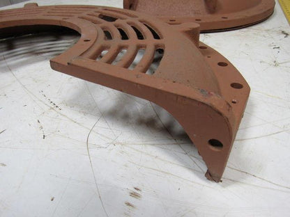 604731 Vintage Steampunk Cast Iron Motor Guard Set of 2 Pcs Approx. 26" O.D.