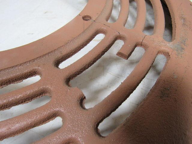 604731 Vintage Steampunk Cast Iron Motor Guard Set of 2 Pcs Approx. 26" O.D.