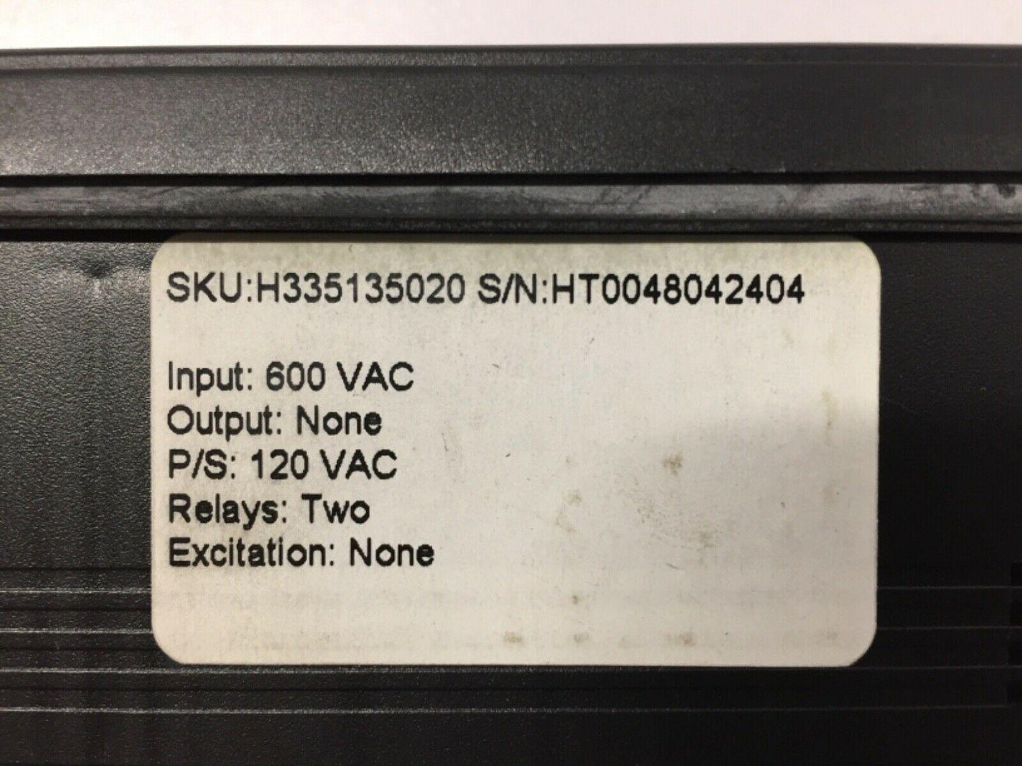 Simpson Electric H335135020 Digital Panel Meter 600 VAC New