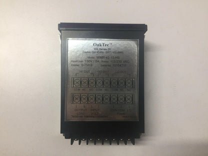 OakTec WMR-42-15HS Dual Limit Watt Meter 115/230VAC