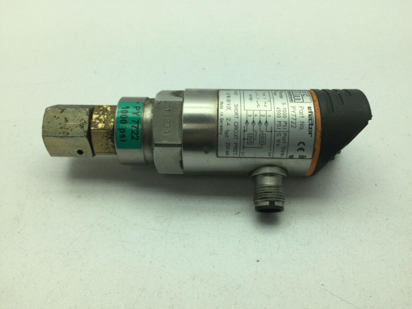 IFM Efector PY7722 Flow Sensor 1126a 1000 psi 24VDC