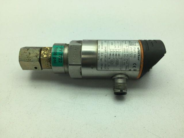 IFM Efector PY7722 Flow Sensor 1126a 1000 psi 24VDC