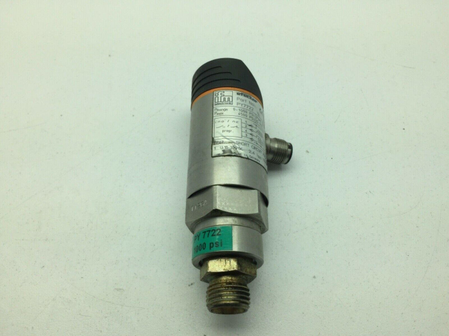 Ifm Efector PY7722 Pressure Flow Sensor 1126a 1000 psi 24VDC