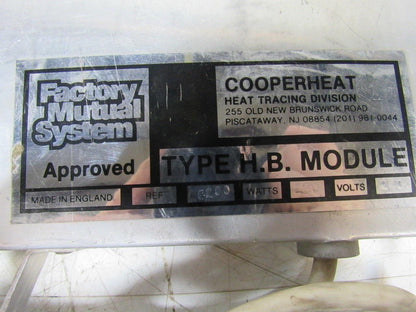 Cooperheat 0G200 Type HB Hopper Heating Module 12" X 18" 240V 250W