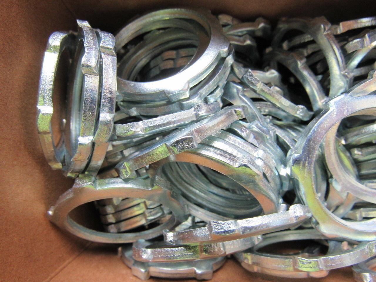 Arlington Ind Cat 403 1" Plated Steel Locknut for Rigid Metal Conduit Box of 100