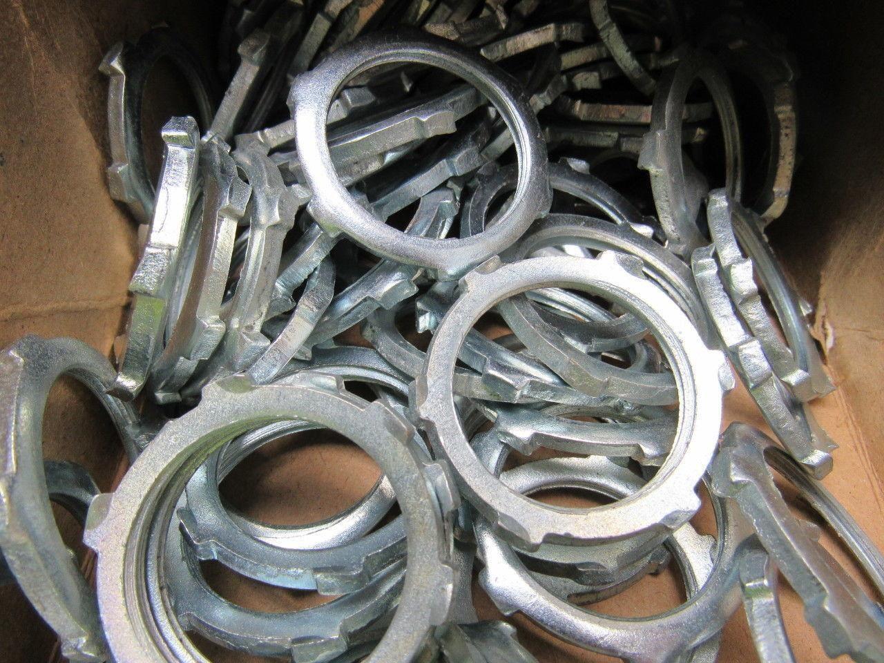 NEER L-300 1" Zinc Plated Steel Locknut for Rigid or IMC Conduits Box of 100