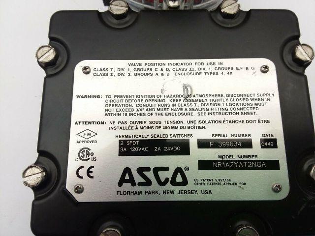 Asco NR1A2YAT2NGA Valve Position Indicator Hazardous Location New