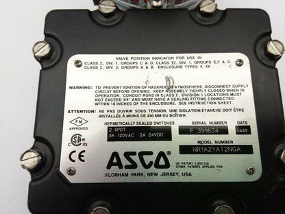 Asco NR1A2YAT2NGA Valve Position Indicator Hazardous Location New