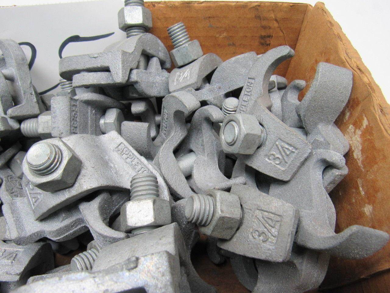 Appleton PC75ET 3/4" Malleable Iron Vertical Mount Conduit Clamp 1" OD Box of 25