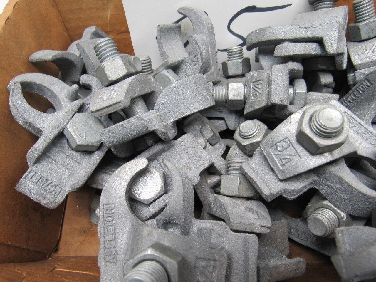 Appleton PC75ET 3/4" Malleable Iron Vertical Mount Conduit Clamp 1" OD Box of 25