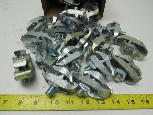 Steel City EC1-1/2" 1/2" Malleable Iron Edge Clamp to Conduit Clamp Lot of 29