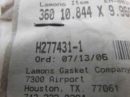 Lamons Gasket H277431-1 360 10.844 X 9.969 X 26 Gauge Steel Ring Lot of 2