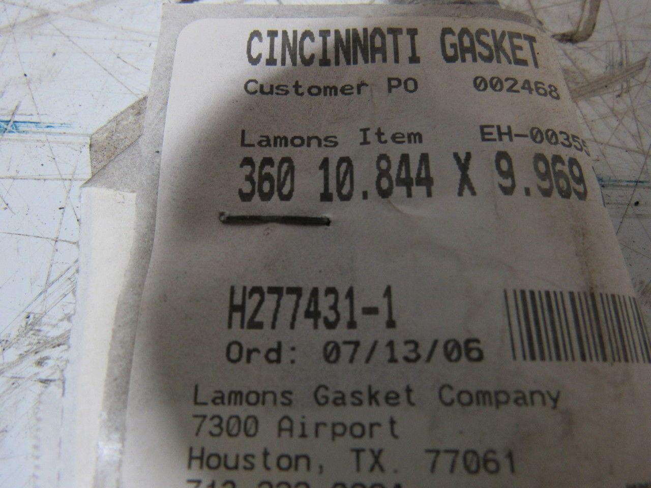 Lamons Gasket H277431-1 360 10.844 X 9.969 X 26 Gauge Steel Ring Lot of 2