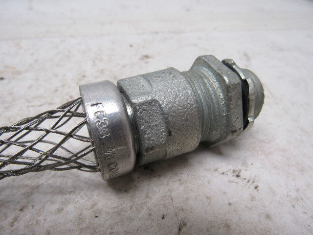 Bryant FC38 Cable Strain Relief 1/2" Straight Male Connector Lot of 4