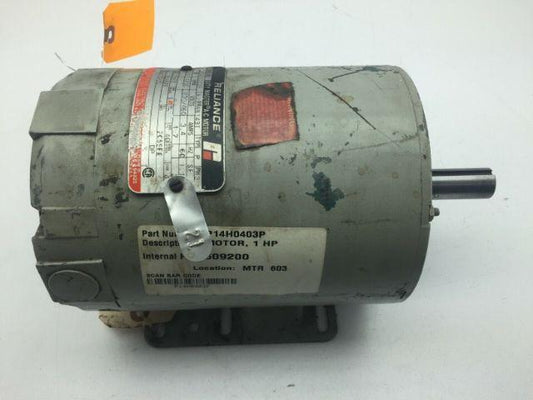 Reliance P14H0403P 1 HP Electric Motor 230/460V 3PH 1730 RPM BB143T Frame