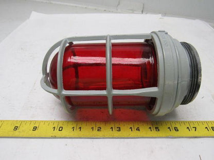 Appleton VU-100 R Alum V51 Guarded Red Globe Fixture Adapter Socket Home Studio