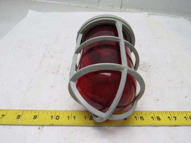 Appleton VU-100 R Alum V51 Guarded Red Globe Fixture Adapter Socket Home Studio