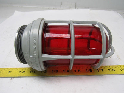 Appleton VU-100 R Alum V51 Guarded Red Globe Fixture Adapter Socket Home Studio