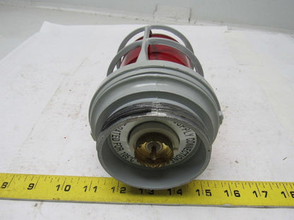 Appleton VU-100 R Alum V51 Guarded Red Globe Fixture Adapter Socket Home Studio