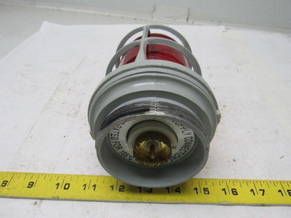 Appleton VU-100 R Alum V51 Guarded Red Globe Fixture Adapter Socket Home Studio