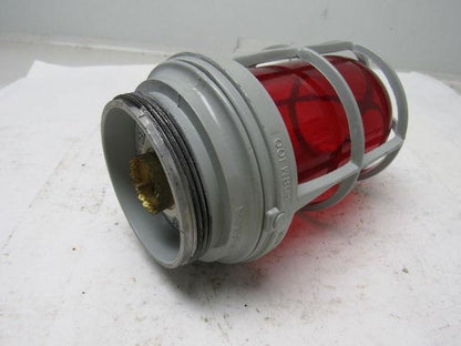 Appleton VU-100 R Alum V51 Guarded Red Globe Fixture Adapter Socket Home Studio