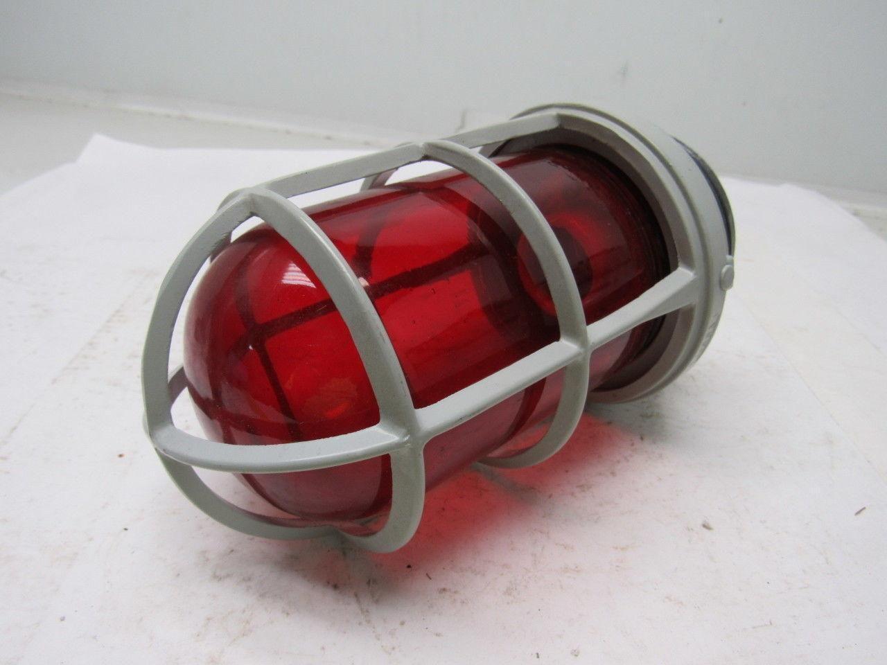 Appleton VU-100 R Alum V51 Guarded Red Globe Fixture Adapter Socket Home Studio