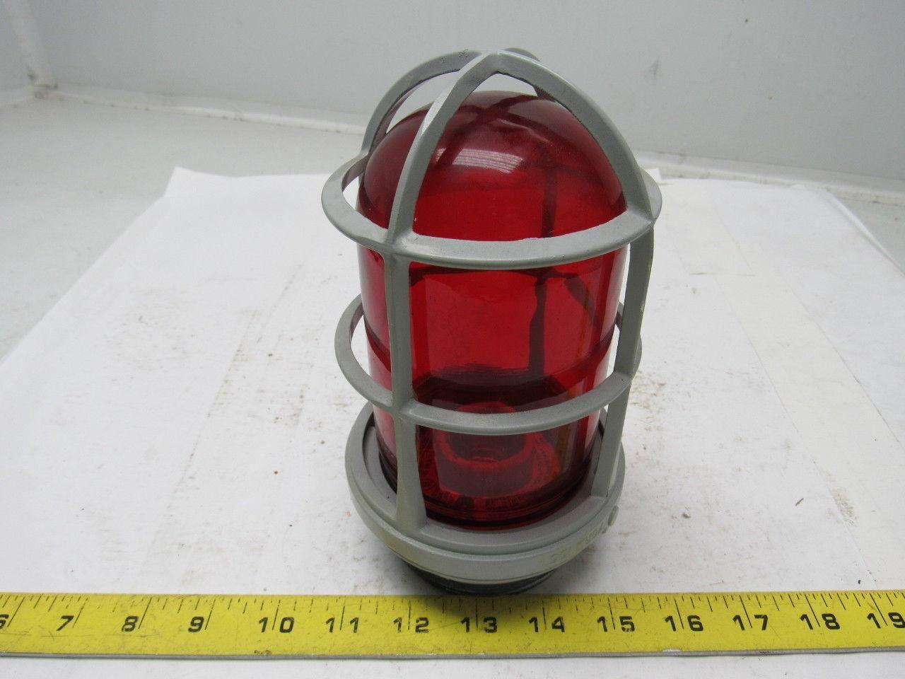 Appleton VU-100 R Alum V51 Guarded Red Globe Fixture Adapter Socket Home Studio