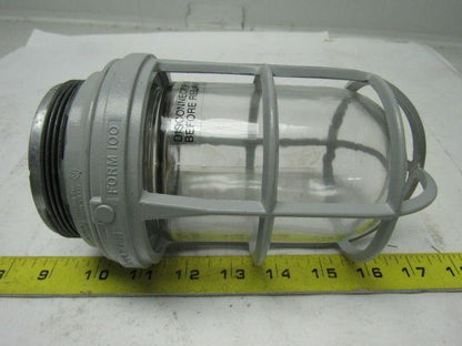 Appleton VU-100 V-51 Fixture Unit. Socket, Globe & Guard, Clear Mixed Lot/2