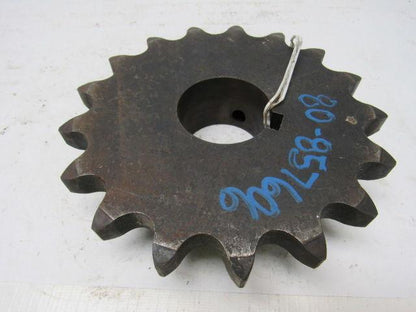 100B17 Single Roller Chain Sprocket 1-1/8" Finished Bore 7-3/8" O.D.