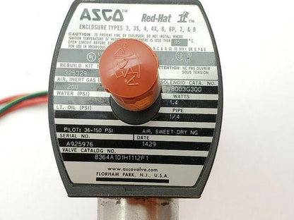 ASCO 8364A101H1112F1 1/4" 3W 24VDC Spool Solenoid Valve New