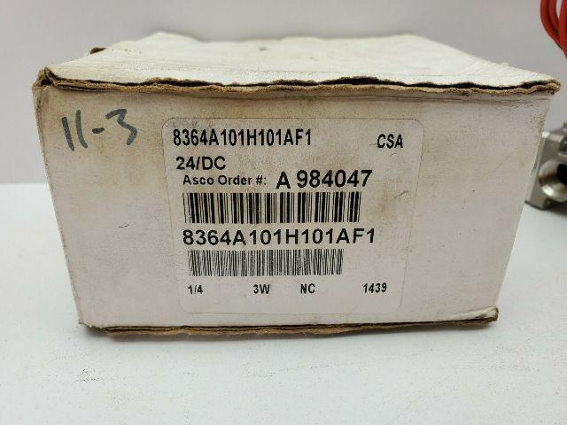 ASCO 8364A101H101AF1 Solenoid Spool Valve 1/4" 3W 24VDC
