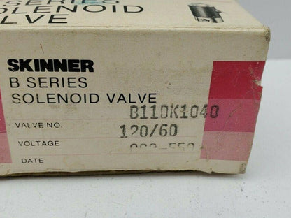 SKINNER B11DK1040 120V 1/8" NPT 40 PSI 3/32 Orifice Solenoid Valve