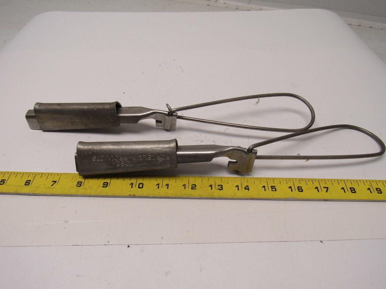 Poreclain Products 1062 Wedge Grip Clamp ACSR 4-1/0  6-1/2" Bail Length Lot of 2