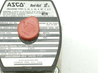 Asco Red Hat HVX139068-004 14436 FAF Solenoid Valve 1/2" 48vdc Gasoline /Diesel