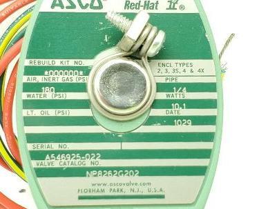 Asco NP8262G202 Nuclear Series Solenoid Valve 1/4" NPT 120V New