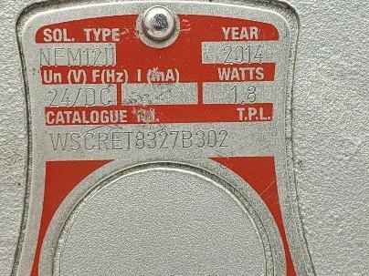 Asco WSCRET8327B302 NFM1211 Solenoid Valve 1/4" NPT 24 VDC New