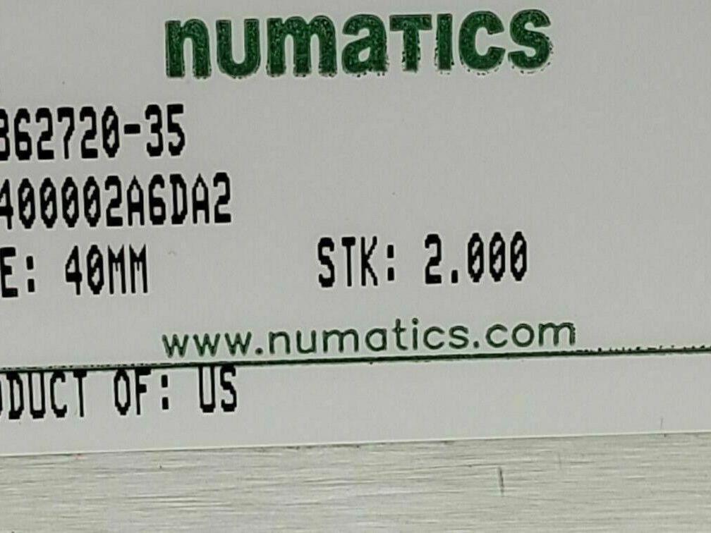 Numatics MC1400002A6DA2 Pneumatic Air Rodless Cylinder 40MM Bore 2" Stroke