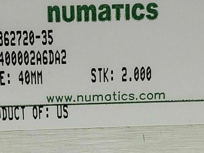 Numatics MC1400002A6DA2 Pneumatic Air Rodless Cylinder 40MM Bore 2" Stroke