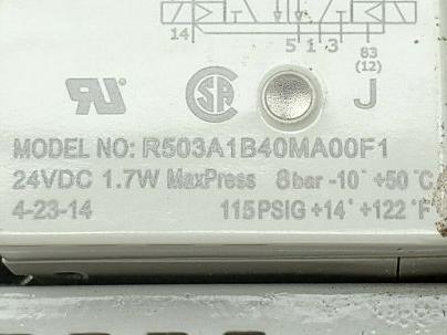 Numatics 8503AV3F300VMUF Valve Assembly R503A1B40MA00F1 P580AEPT1010A00