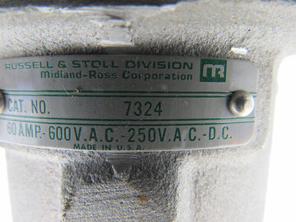 Russell & Stoll 7324 60 Amp Plug Pin & Sleeve Receptacle  Parts Housing & Plug