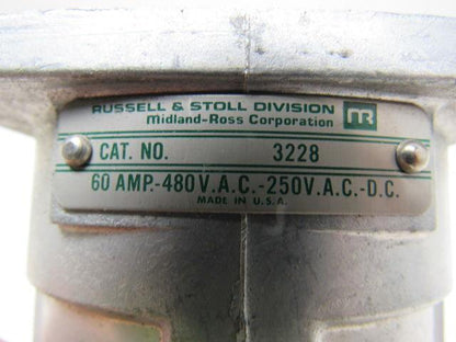 Russellstoll 3228 60 Amp Plug Pin & Sleeve Receptacle  Parts Housing & Plug