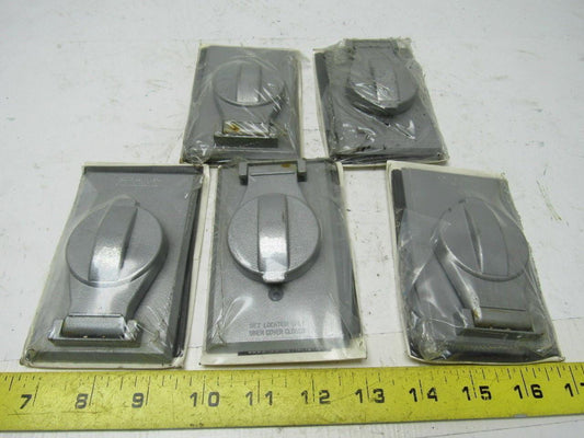 BFW FC-71V Single Receptacle/Switch Cover Plate Grey Lot of 5