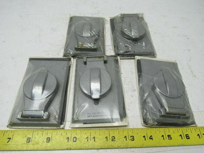 BFW FC-71V Single Receptacle/Switch Cover Plate Grey Lot of 5