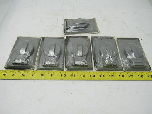 BFW FC-71V Single Receptacle/Switch Cover Plate Grey Lot of 6