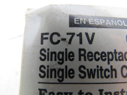 BFW FC-71V Single Receptacle/Switch Cover Plate Grey Lot of 6