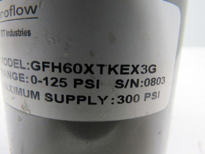 ITT Conoflow GFH60XTKEX3G Pneumatic Regulator 0-125PSI W/USG 160PSI Gauge