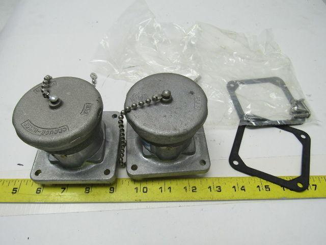 Crouse Hinds AR347  Arktite Body Grounded Connector Plug 30A 600 V Lot of 2