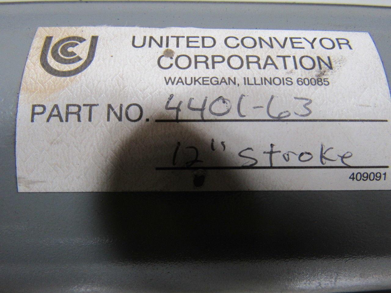 United Conveyor 4401-63 3"x12" Pneumatic Air Cylinder Actuator